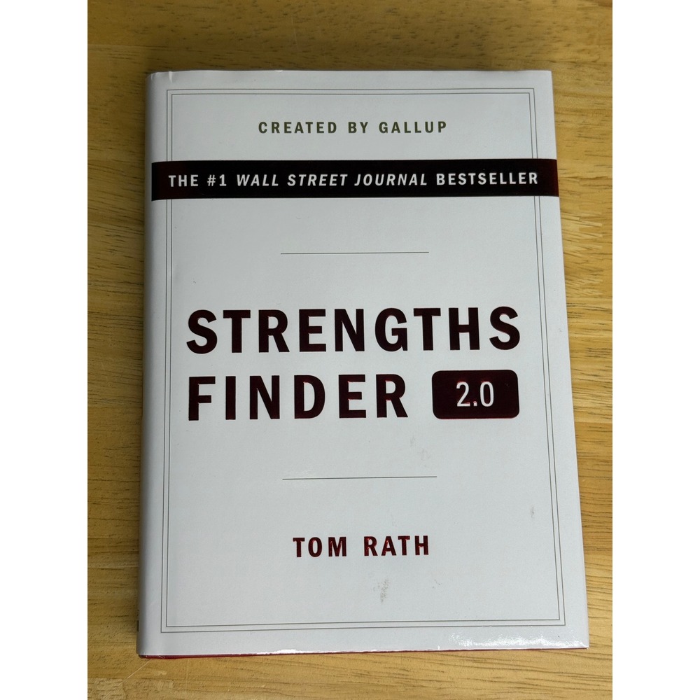 StrengthsFinder 2.0 Tom Rath Gallup Hardcover Book with Unused Access Code